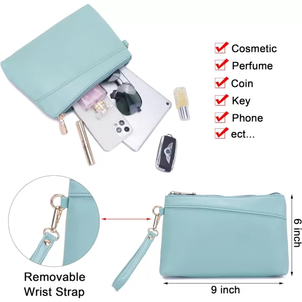 YZAOLL Purses for Women Faux Leather Medium Large Tote Satchel Shoulder Purse Handbag Wallet set