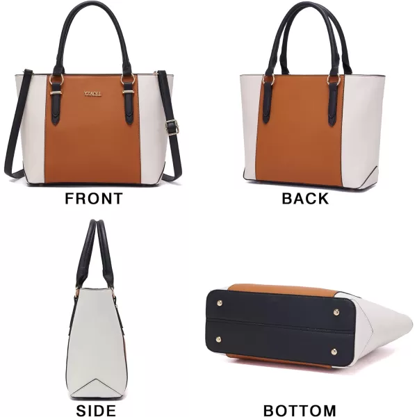 YZAOLL Purses for Women PU Leather Medium Tote Satchel Handbags with Matching Wrist Bag set