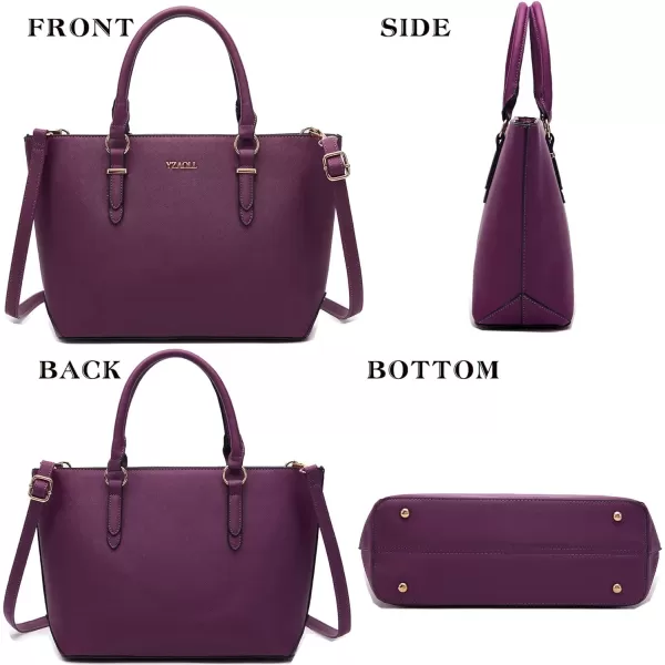 YZAOLL Purses for Women PU Leather Medium Tote Satchel Handbags with Matching Wrist Bag set