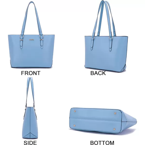 YZAOLL Purses for Women PU Leather Medium Tote Satchel Handbags with Matching Wrist Bag set