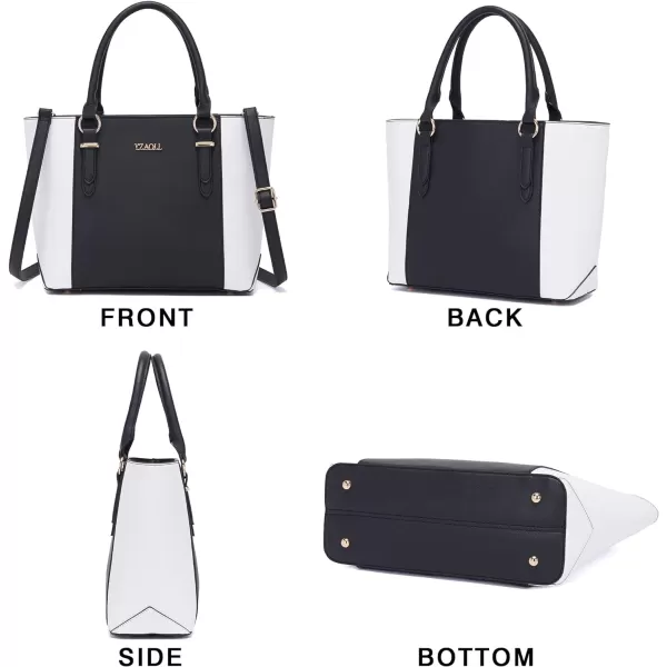 YZAOLL Purses for Women PU Leather Medium Tote Satchel Handbags with Matching Wrist Bag set