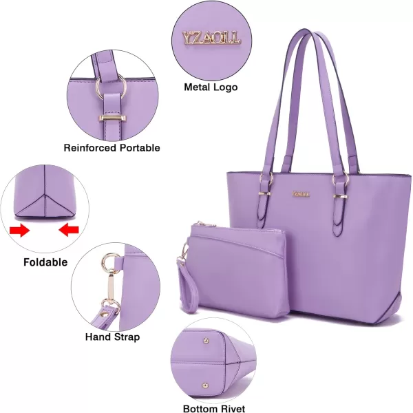 YZAOLL Purses for Women PU Leather Medium Tote Satchel Handbags with Matching Wrist Bag set
