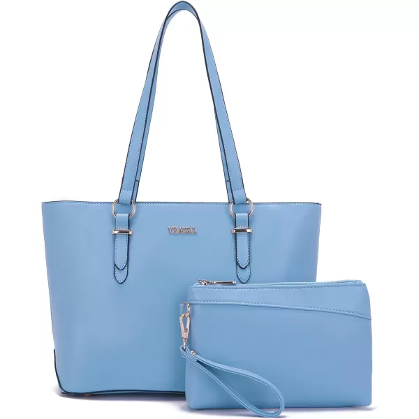 YZAOLL Purses for Women PU Leather Medium Tote Satchel Handbags with Matching Wrist Bag set