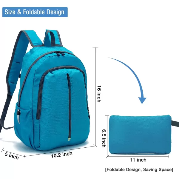 YZAOLL Small Lightweight Packable Hiking Backpack, 20L Hiking Backpack Day Pack for Women Men Travel Camping Vacation,Orange