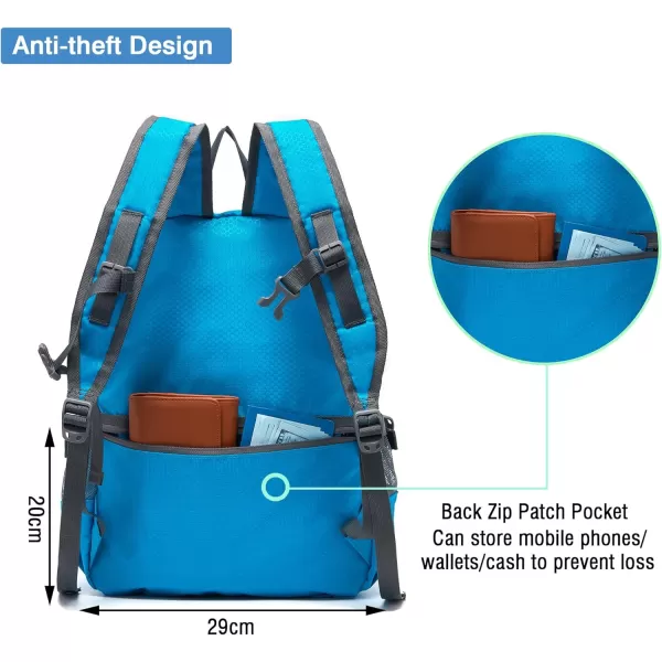 YZAOLL Small Lightweight Packable Hiking Backpack, 20L Hiking Backpack Day Pack for Women Men Travel Camping Vacation,Orange