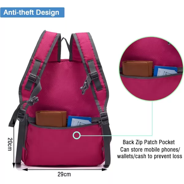 YZAOLL Small Lightweight Packable Hiking Backpack, 20L Hiking Backpack Day Pack for Women Men Travel Camping Vacation,Orange