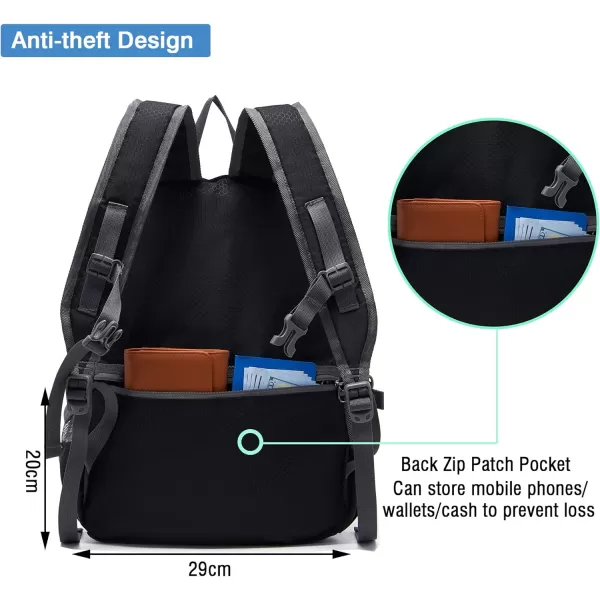 YZAOLL Small Lightweight Packable Hiking Backpack, 20L Hiking Backpack Day Pack for Women Men Travel Camping Vacation,Orange