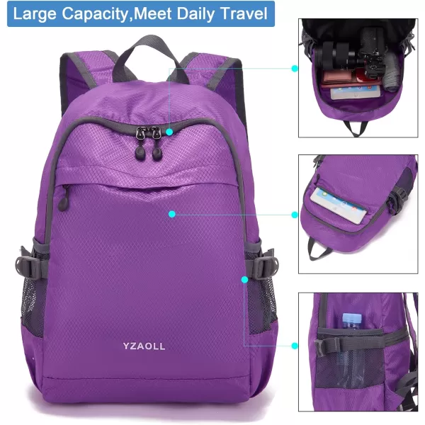 YZAOLL Small Lightweight Packable Hiking Backpack, 20L Hiking Backpack Day Pack for Women Men Travel Camping Vacation,Orange