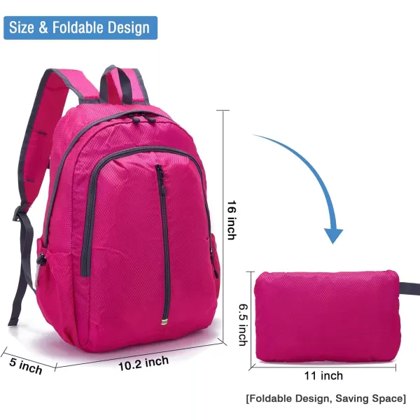 YZAOLL Small Lightweight Packable Hiking Backpack, 20L Hiking Backpack Day Pack for Women Men Travel Camping Vacation,Orange