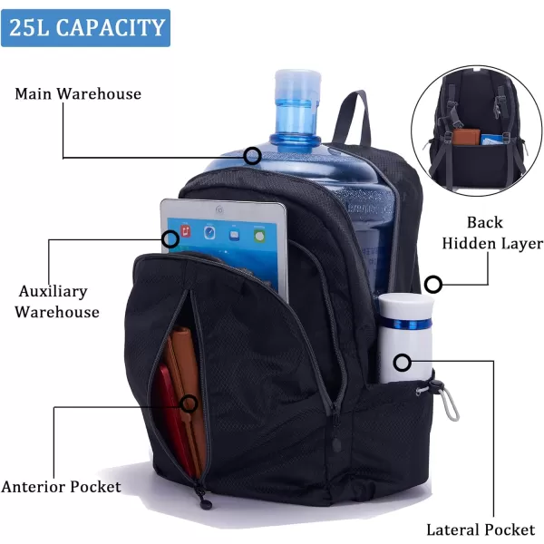 YZAOLL Small Lightweight Packable Hiking Backpack, 20L Hiking Backpack Day Pack for Women Men Travel Camping Vacation,Orange