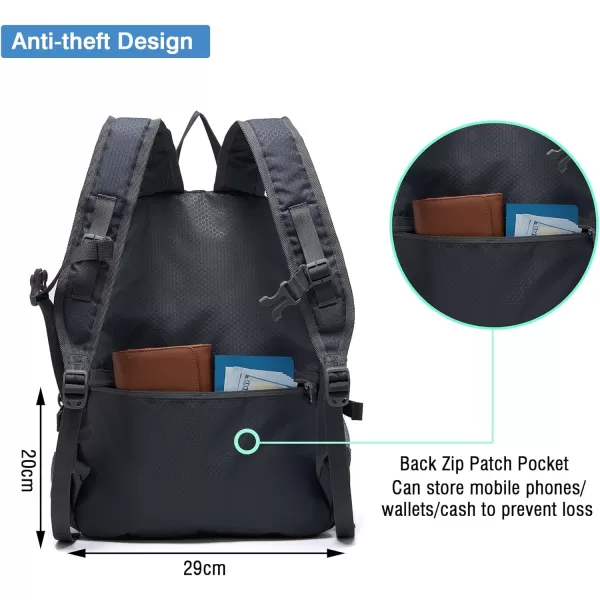 YZAOLL Small Lightweight Packable Hiking Backpack, 20L Hiking Backpack Day Pack for Women Men Travel Camping Vacation,Orange