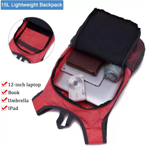 YZAOLL Small Lightweight Packable Hiking Backpack, 20L Hiking Backpack Day Pack for Women Men Travel Camping Vacation,Orange