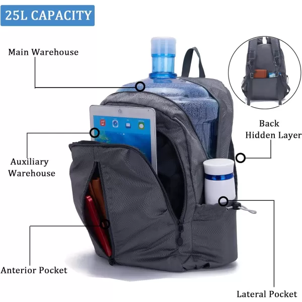 YZAOLL Small Lightweight Packable Hiking Backpack, 20L Hiking Backpack Day Pack for Women Men Travel Camping Vacation,Orange