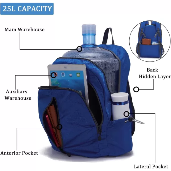 YZAOLL Small Lightweight Packable Hiking Backpack, 20L Hiking Backpack Day Pack for Women Men Travel Camping Vacation,Orange
