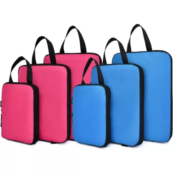 YZAOLL Compression Packing Cubes for Travel Expandable Packing Organizers 3pcs Set Black