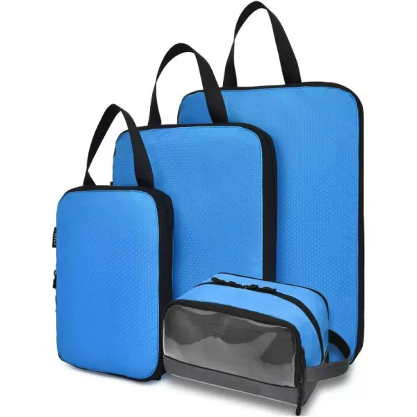 YZAOLL Compression Packing Cubes for Travel Expandable Packing Organizers 3pcs Set Gray