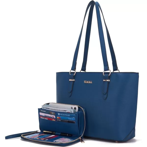 YZAOLL Purses for Women Faux Leather Medium Large Tote Satchel Shoulder Purse Handbag Wallet set