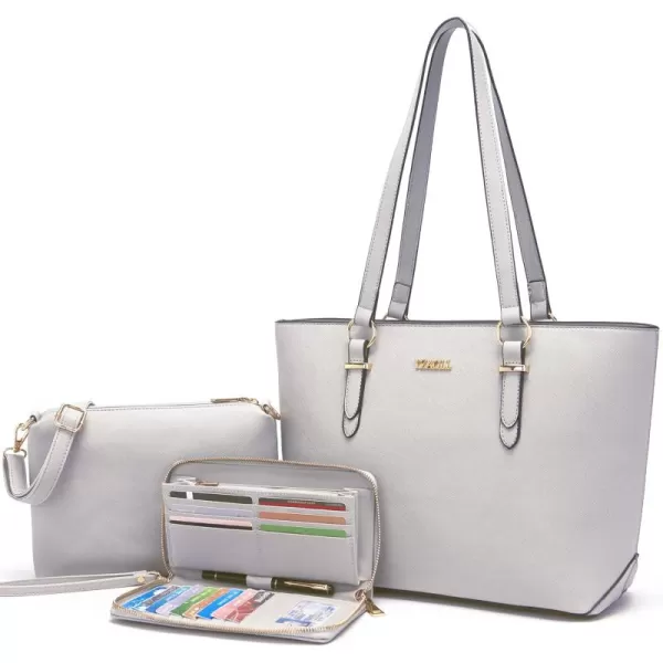 YZAOLL Purses for Women Faux Leather Medium Large Tote Satchel Shoulder Purse Handbag Wallet set