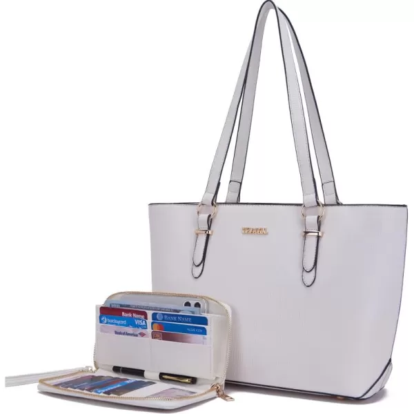 YZAOLL Purses for Women Faux Leather Medium Large Tote Satchel Shoulder Purse Handbag Wallet set