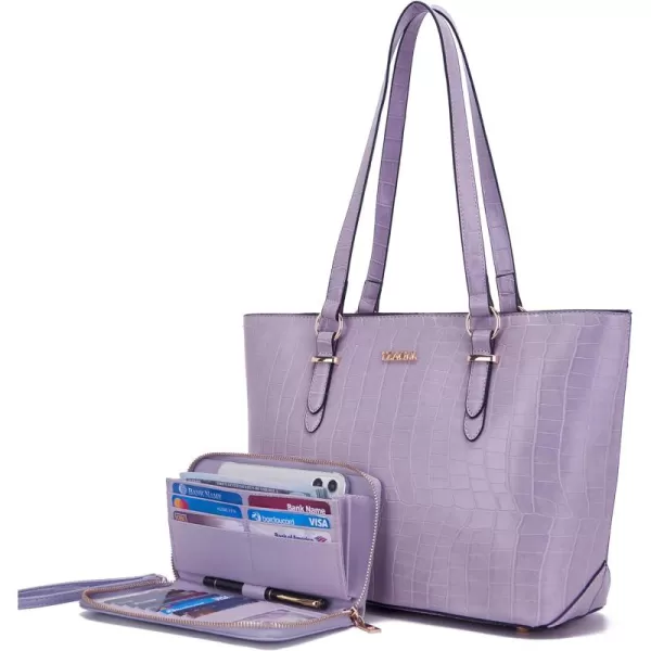 YZAOLL Purses for Women Faux Leather Medium Large Tote Satchel Shoulder Purse Handbag Wallet set
