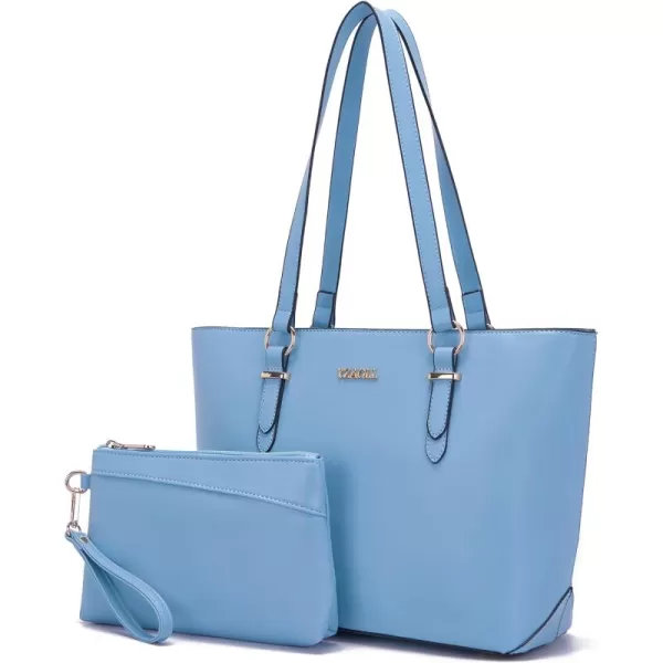 YZAOLL Purses for Women PU Leather Medium Tote Satchel Handbags with Matching Wrist Bag set