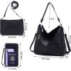 imageWomen Large Crossbody Bags Ladies Satchel Shoulder Handbags Purse and Wallet Set for Women Totes Hobo PursesBlack