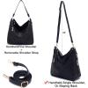 imageWomen Large Crossbody Bags Ladies Satchel Shoulder Handbags Purse and Wallet Set for Women Totes Hobo PursesBlack