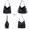 imageWomen Large Crossbody Bags Ladies Satchel Shoulder Handbags Purse and Wallet Set for Women Totes Hobo PursesBlack