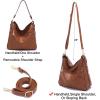 imageWomen Large Crossbody Bags Ladies Satchel Shoulder Handbags Purse and Wallet Set for Women Totes Hobo PursesBrown