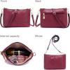 imageWomen Large Crossbody Bags Ladies Satchel Shoulder Handbags Purse and Wallet Set for Women Totes Hobo PursesBurgundy
