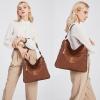 imageWomen Large Crossbody Bags Ladies Satchel Shoulder Handbags Purse and Wallet Set for Women Totes Hobo PursesBurgundy