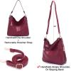 imageWomen Large Crossbody Bags Ladies Satchel Shoulder Handbags Purse and Wallet Set for Women Totes Hobo PursesBurgundy