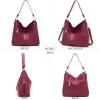 imageWomen Large Crossbody Bags Ladies Satchel Shoulder Handbags Purse and Wallet Set for Women Totes Hobo PursesBurgundy