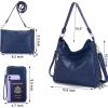 imageWomen Large Crossbody Bags Ladies Satchel Shoulder Handbags Purse and Wallet Set for Women Totes Hobo PursesDarkblue