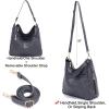 imageWomen Large Crossbody Bags Ladies Satchel Shoulder Handbags Purse and Wallet Set for Women Totes Hobo PursesDarkgrey
