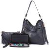 imageWomen Large Crossbody Bags Ladies Satchel Shoulder Handbags Purse and Wallet Set for Women Totes Hobo PursesDarkgrey