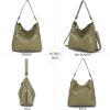 imageWomen Large Crossbody Bags Ladies Satchel Shoulder Handbags Purse and Wallet Set for Women Totes Hobo PursesGreen