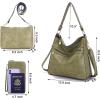 imageWomen Large Crossbody Bags Ladies Satchel Shoulder Handbags Purse and Wallet Set for Women Totes Hobo PursesGreen
