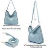 imageWomen Large Crossbody Bags Ladies Satchel Shoulder Handbags Purse and Wallet Set for Women Totes Hobo PursesLightblue