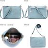 imageWomen Large Crossbody Bags Ladies Satchel Shoulder Handbags Purse and Wallet Set for Women Totes Hobo PursesLightblue