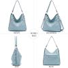 imageWomen Large Crossbody Bags Ladies Satchel Shoulder Handbags Purse and Wallet Set for Women Totes Hobo PursesLightblue