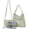 imageWomen Large Crossbody Bags Ladies Satchel Shoulder Handbags Purse and Wallet Set for Women Totes Hobo PursesLightgreen