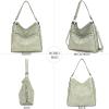 imageWomen Large Crossbody Bags Ladies Satchel Shoulder Handbags Purse and Wallet Set for Women Totes Hobo PursesLightgreen