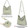 imageWomen Large Crossbody Bags Ladies Satchel Shoulder Handbags Purse and Wallet Set for Women Totes Hobo PursesLightgreen
