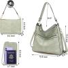 imageWomen Large Crossbody Bags Ladies Satchel Shoulder Handbags Purse and Wallet Set for Women Totes Hobo PursesLightgreen