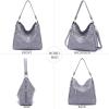 imageWomen Large Crossbody Bags Ladies Satchel Shoulder Handbags Purse and Wallet Set for Women Totes Hobo PursesLightgrey