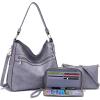 imageWomen Large Crossbody Bags Ladies Satchel Shoulder Handbags Purse and Wallet Set for Women Totes Hobo PursesLightgrey