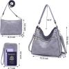 imageWomen Large Crossbody Bags Ladies Satchel Shoulder Handbags Purse and Wallet Set for Women Totes Hobo PursesLightgrey