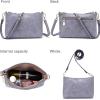 imageWomen Large Crossbody Bags Ladies Satchel Shoulder Handbags Purse and Wallet Set for Women Totes Hobo PursesLightgrey