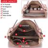 imageWomen Large Crossbody Bags Ladies Satchel Shoulder Handbags Purse and Wallet Set for Women Totes Hobo PursesLightpink
